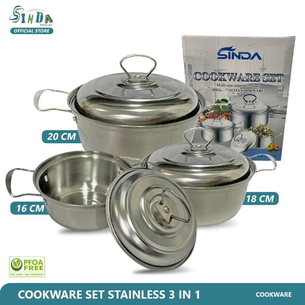 Jual Sinda Store Panci Set In Stainless Steel Rebus Goreng Dengan