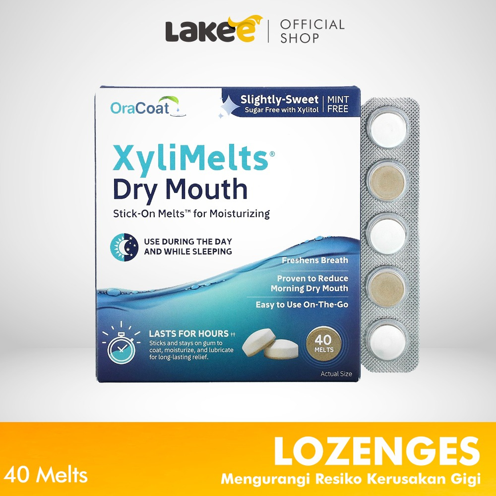Jual OraCoat XyliMelts for Dry Mouth, Slightly Sweet, Mint Free, 40