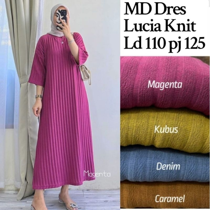 Jual MURAH TERBARU MIDI DRESS CASUAL LUCIA KNIT PREMIUM | Shopee Indonesia