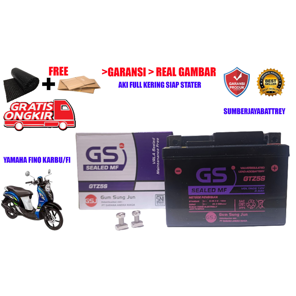 Jual Aki Motor YAMAHA FINO KARBU DAN FI Honda Beat Vario 110 Scoopy