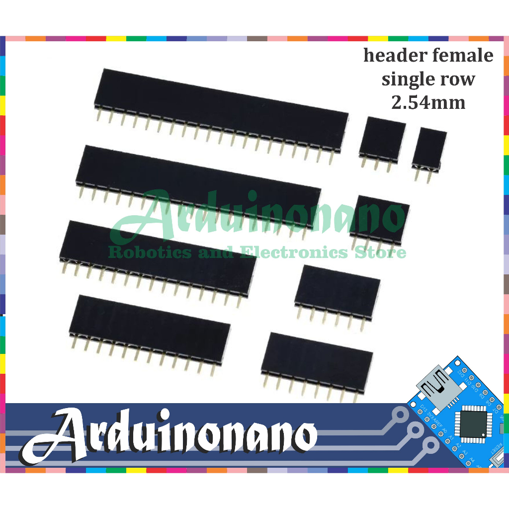 Jual Female pin header strip 1x20 pin p 1x20p 20p 20pin single row 2 ...