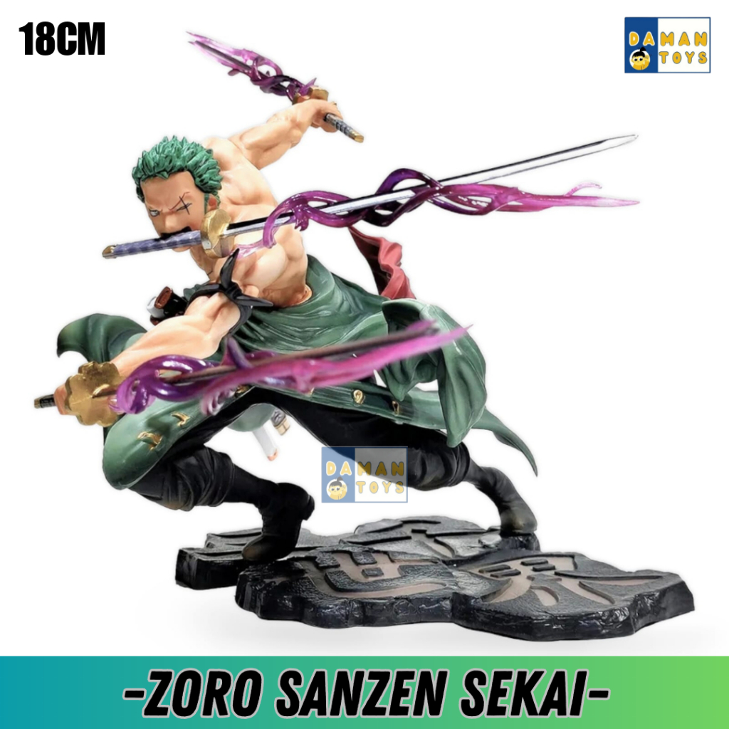 Jual Action Figure Roronoa Zoro Tatsumaki Battle Effect Sanzen Sekai Anime Pajangan Shopee