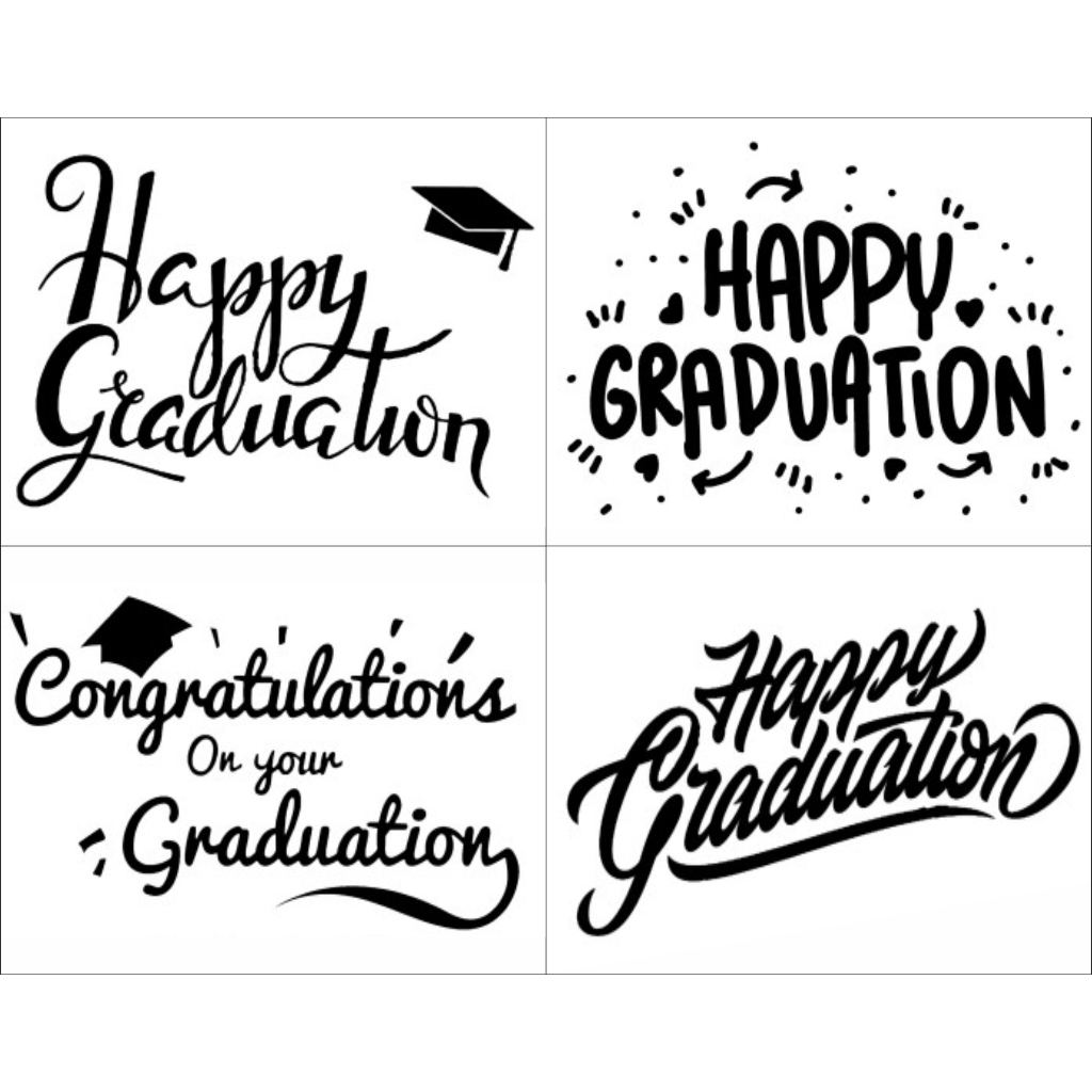 Jual Sticker Happy Graduation Balon PVC bahan bucket Bunga | Shopee ...
