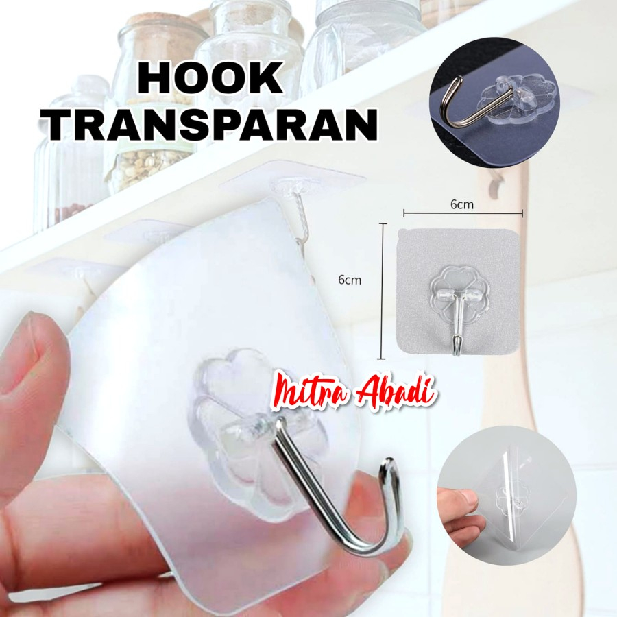 Jual Hook Transparan Gantungan Kait Tempel Shopee Indonesia