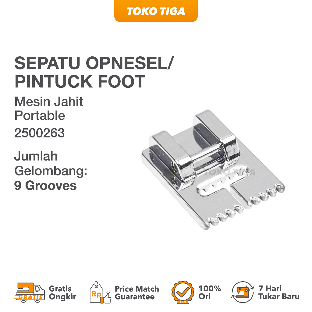 Jual Sepatu Opnesel 9 Grooves / Smock / Pintuck Foot Merk Singer ...