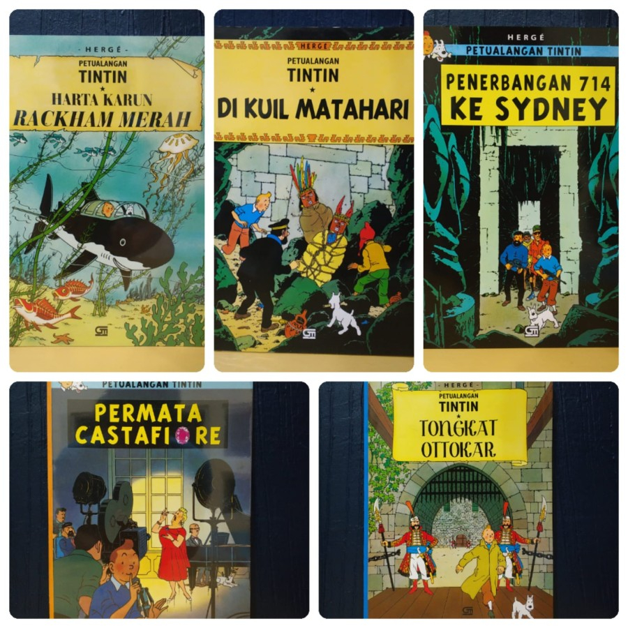 Jual Komik Tintin Gramedia Ukuran Besar Set 5 Buku Shopee Indonesia