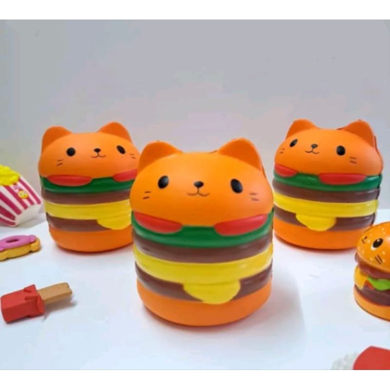Jual mainan squishy burger kucing | Shopee Indonesia