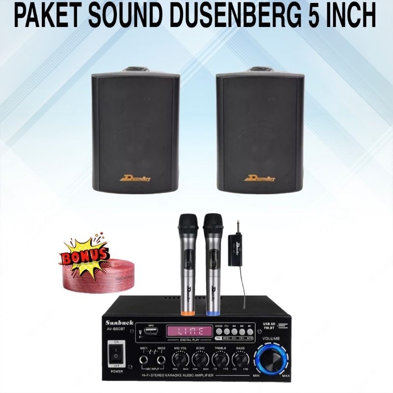 Jual PAKET SOUND SYSTEM CAFE DAN RESTORAN PAKET 2 SPEAKER DUSENBERG 5