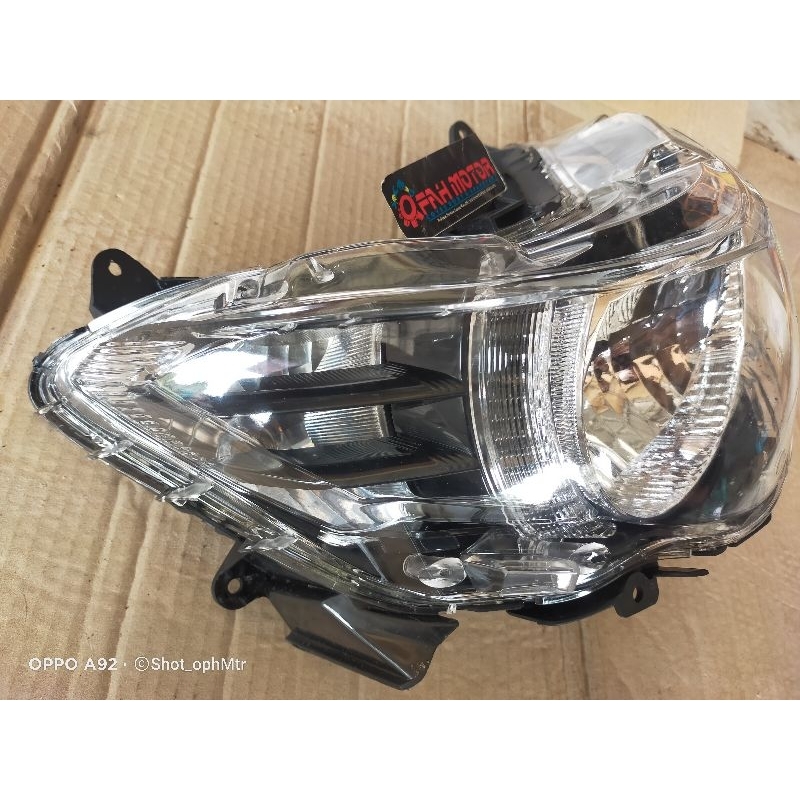 Jual Headlamp Reflektor + Kaca Mika Lampu Depan Yamaha Xeon Gt 125