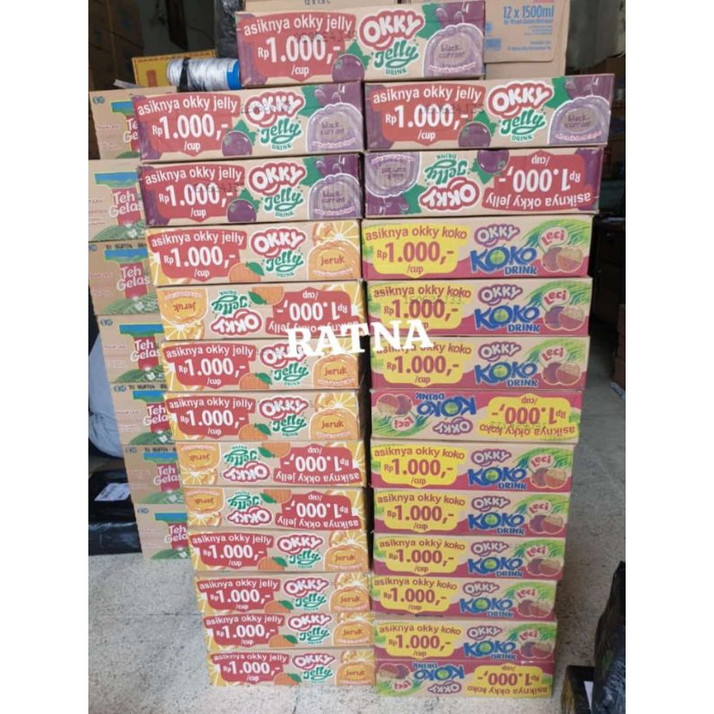 Jual Okky Jelly Drink Cup Jeruk Blackcurrant Koko Leci Kelapa 1 Dus Isi 24 Gelas Shopee 4170