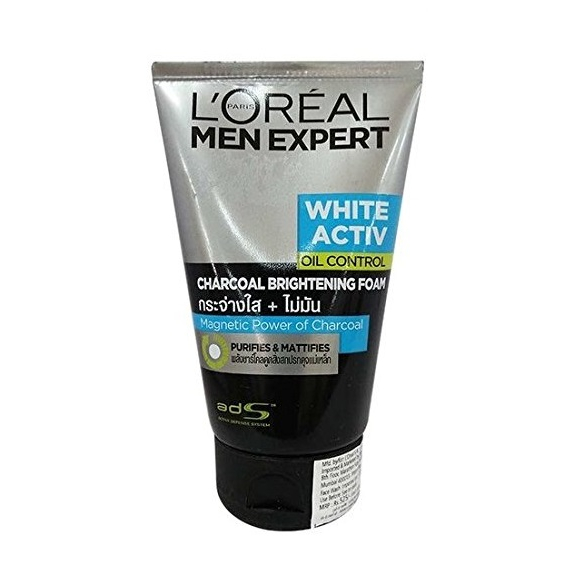 Jual L'Oreal Men Expert White Active Oil Contro; Charcoal Brightening Foam | Shopee Indonesia