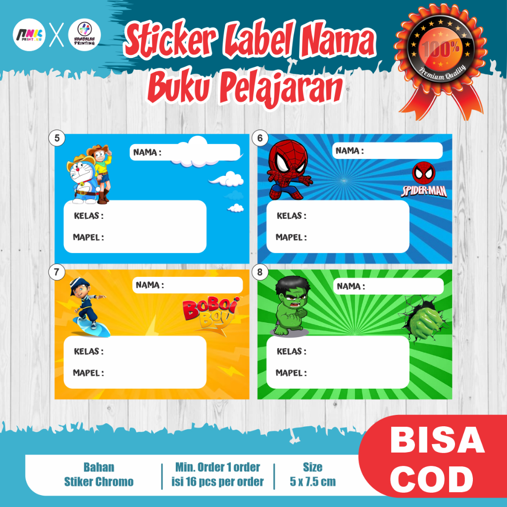 Jual Aesthetic Book Label Sticker l Cute notebook sticker l sticker ...