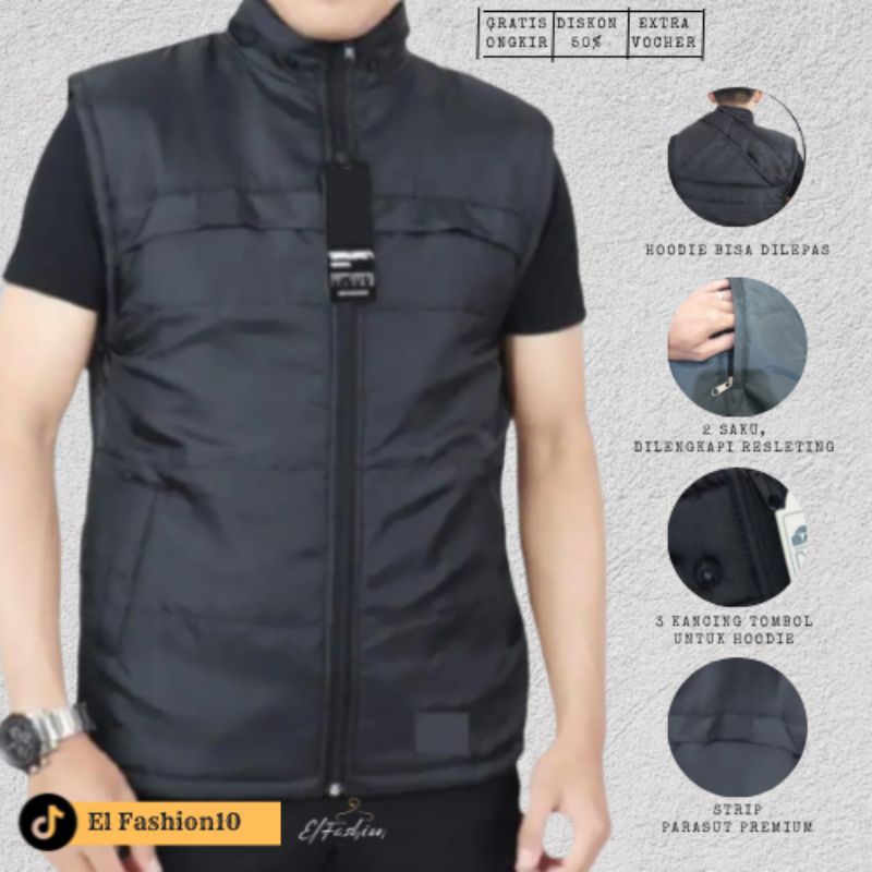 Jual Rompi motor pria polos anti angin pelindung dada - Jaket vest ...