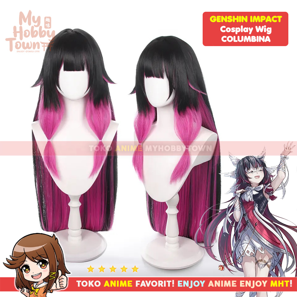 Jual Wig Cosplay Anime Game Genshin Impact Columbina Fatui Snezhnaya Rambut  Palsu | Shopee Indonesia