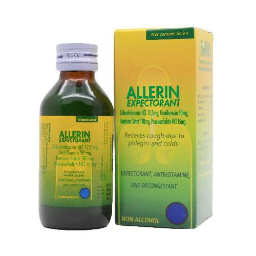Jual ALLERIN EXPECTORANT SYRUP 60ML Shopee Indonesia