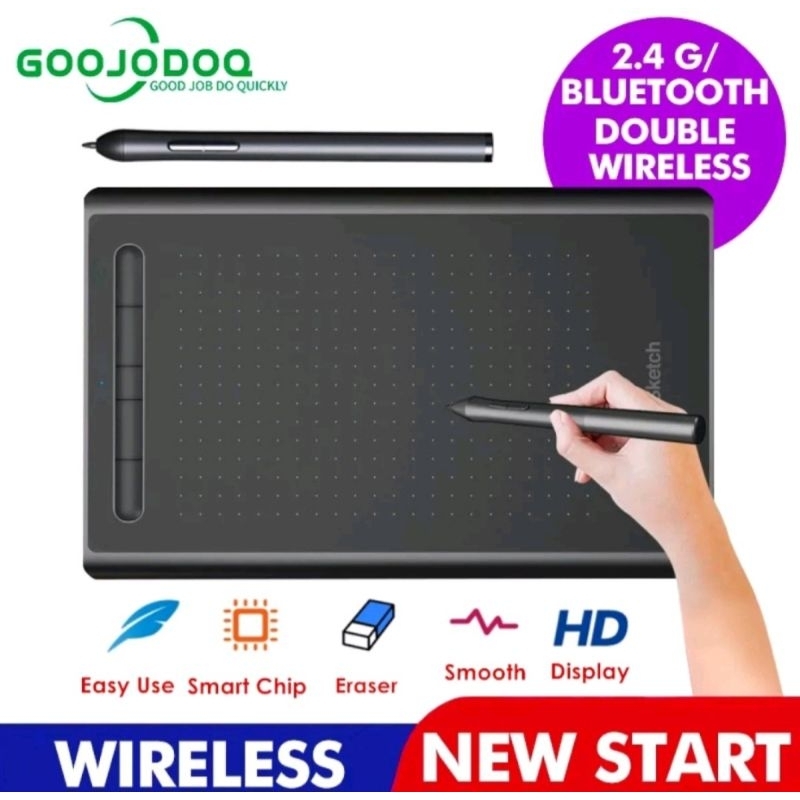 Jual GOOJODOQ 8 Inch Bluetooth dan 2.4G Drawing Tablet For Digital Art