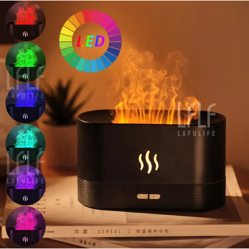 Jual Humidifier Diffuser USB Simulasi 7 Warna Api Ultrasonic Air ...