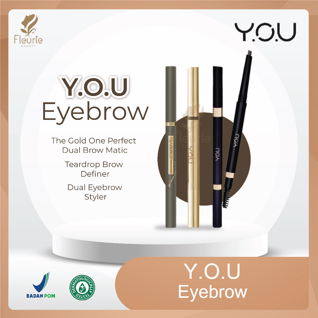 Jual YOU Eyebrow - Teardrop Brow Definer / The Gold One Perfect Dual ...