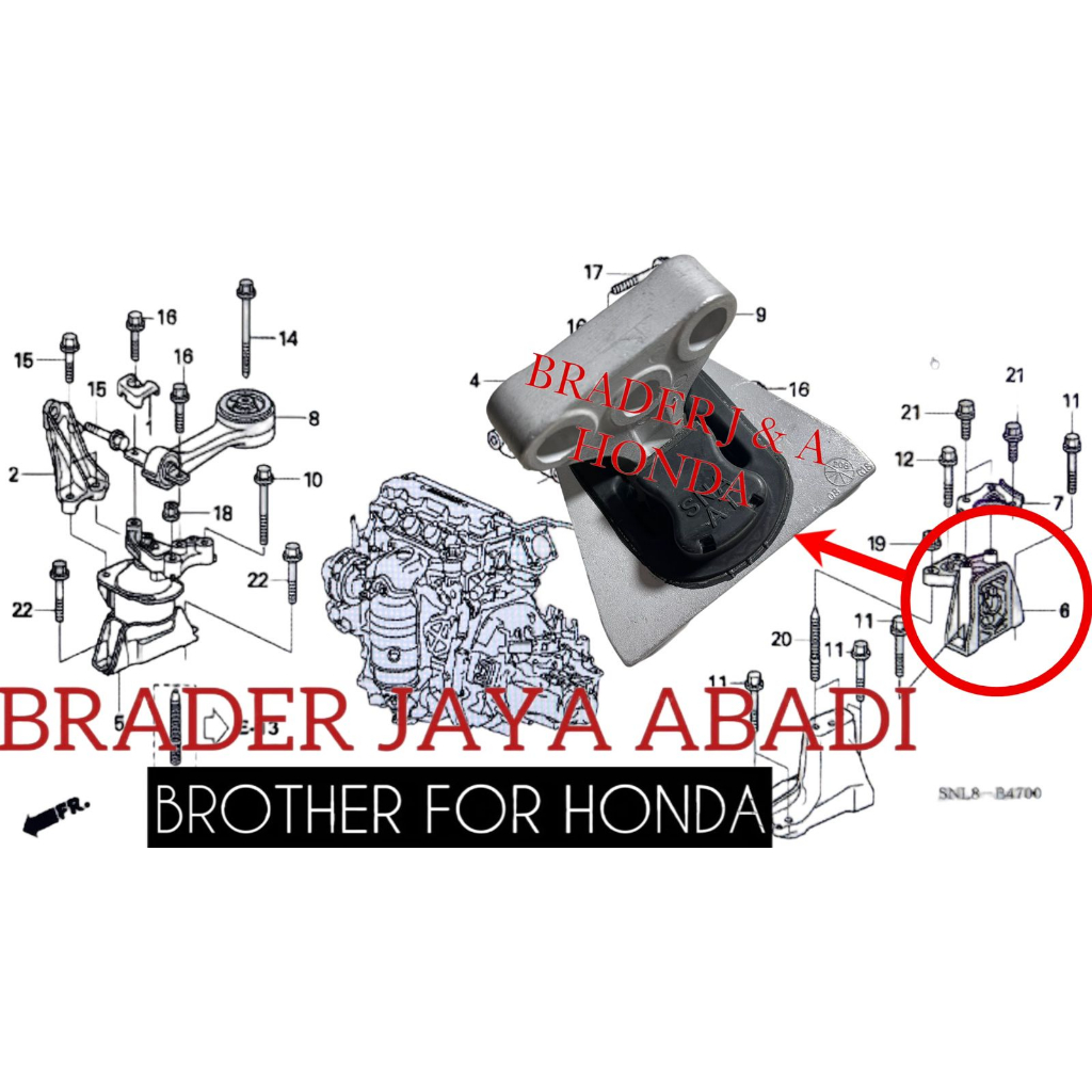 Jual ENGINE MOUNTING BANGKU MESIN KIRI AKI CIVIC FD1 FD3 1800 2000 CC