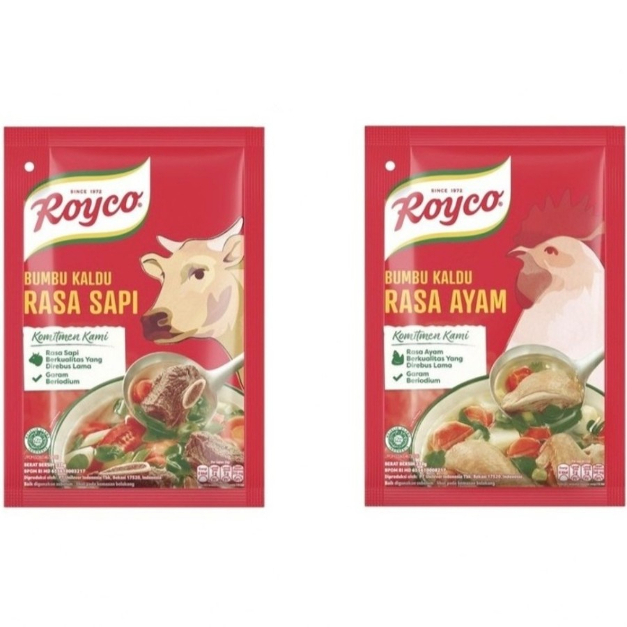 Jual Royco Bumbu Penyedap Makanan Rasa Kaldu Ayam Dan Sapi 94 Gr [ 1 ...