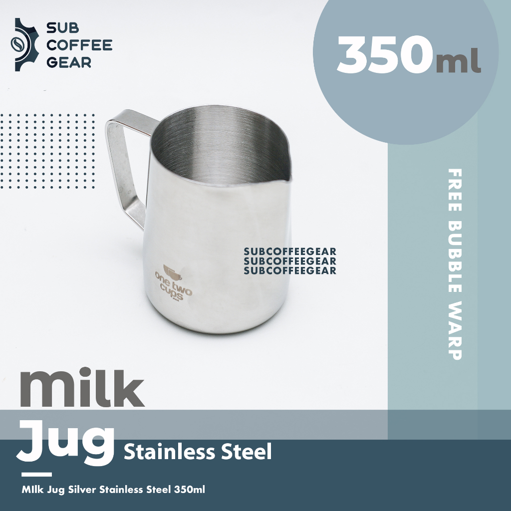 Jual Milk Jug Stainless Steel 350ml Silver Stainless Steel Pitcher Susu Gelas Susu Latte Art 8357