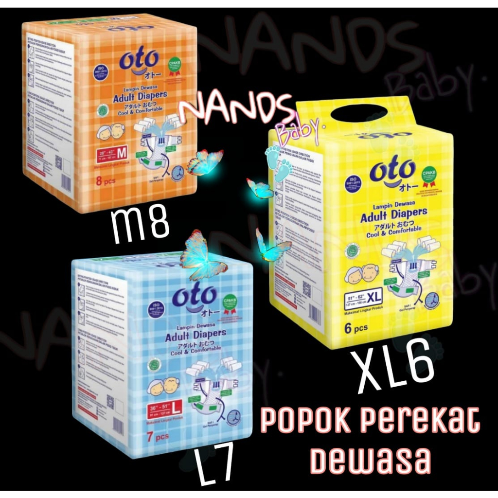 Jual Oto Diapers Adult Popok Dewasa Model Perekat Ukuran M8 L7 Xl6 Shopee Indonesia