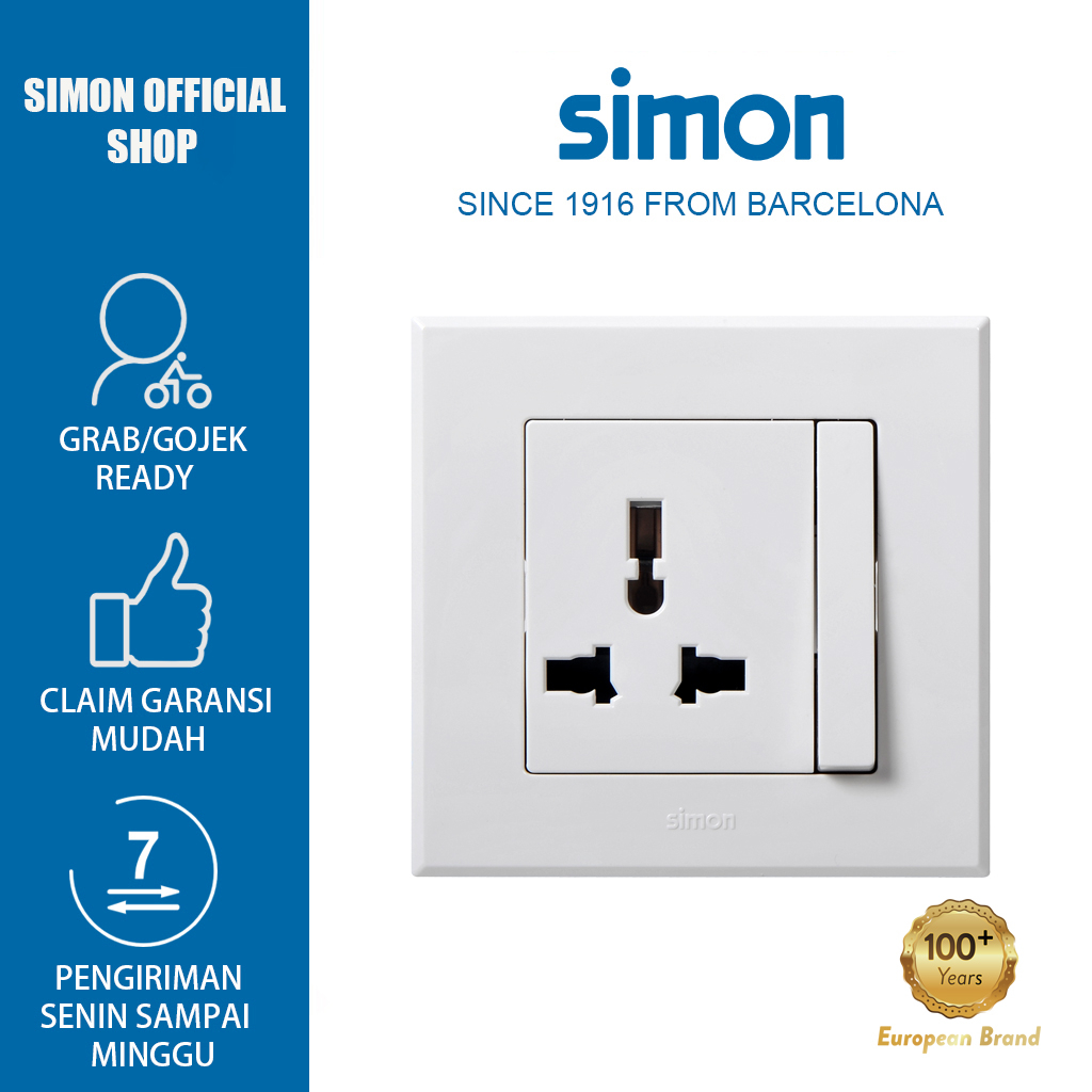 Jual Simon - Saklar E3 Series Switch And Socket/Soket White (Putih ...