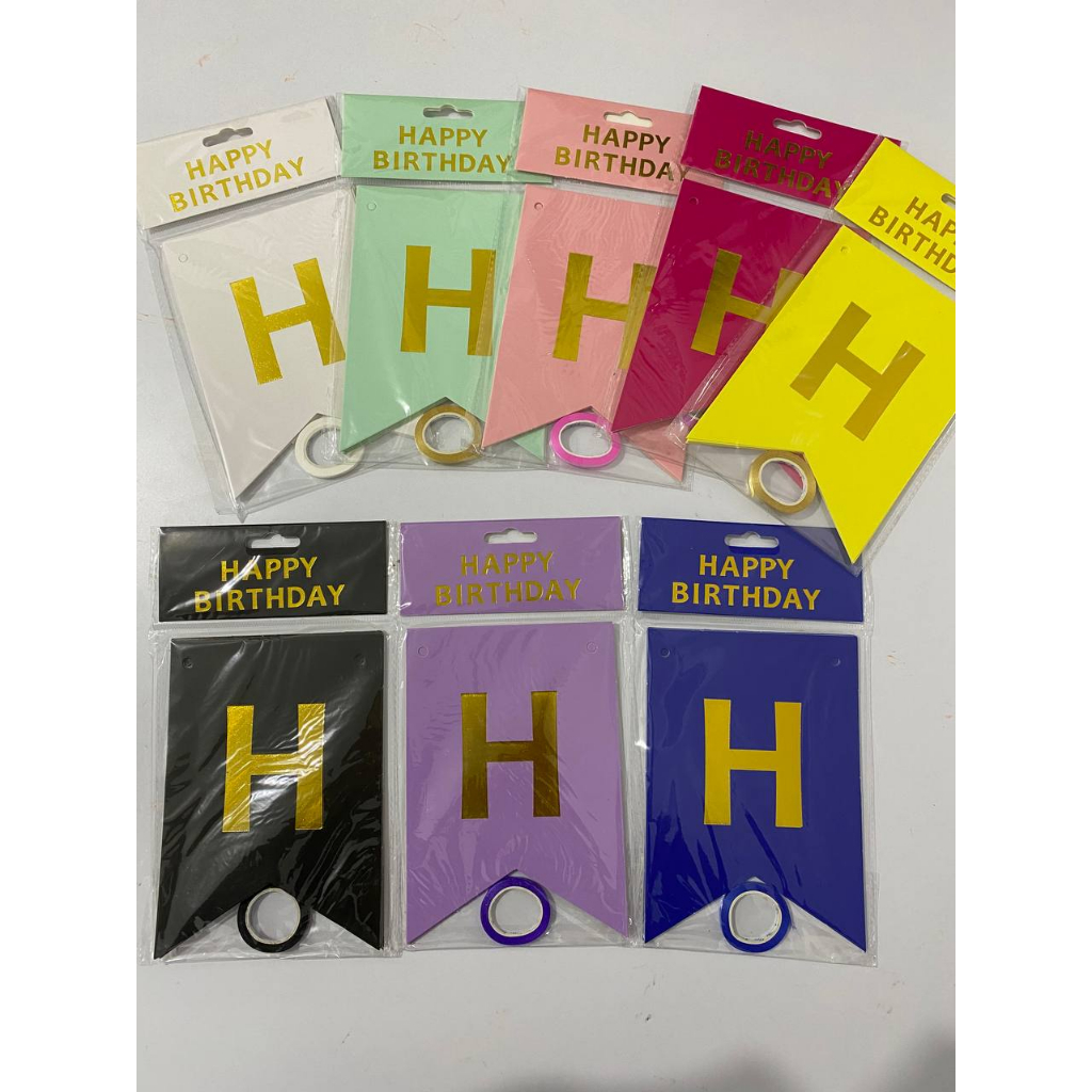 Jual Banner Happy Birthday / Birthday/ Bunting Flag Ulang Tahun