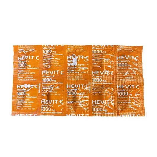 Hevit-C 1000 mg 1 Strip x 10 Tablet - Membantu Penuhi Kebutuhan Vitamin C Tubuh
