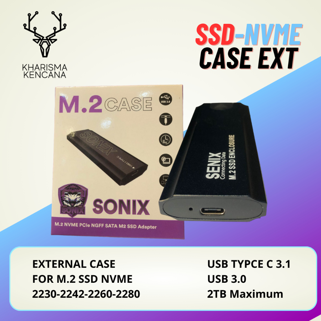 Jual SONIX ENCLOSURE SSD M.2 NVME PCIe M.2 CASE NGFF Shopee Indonesia