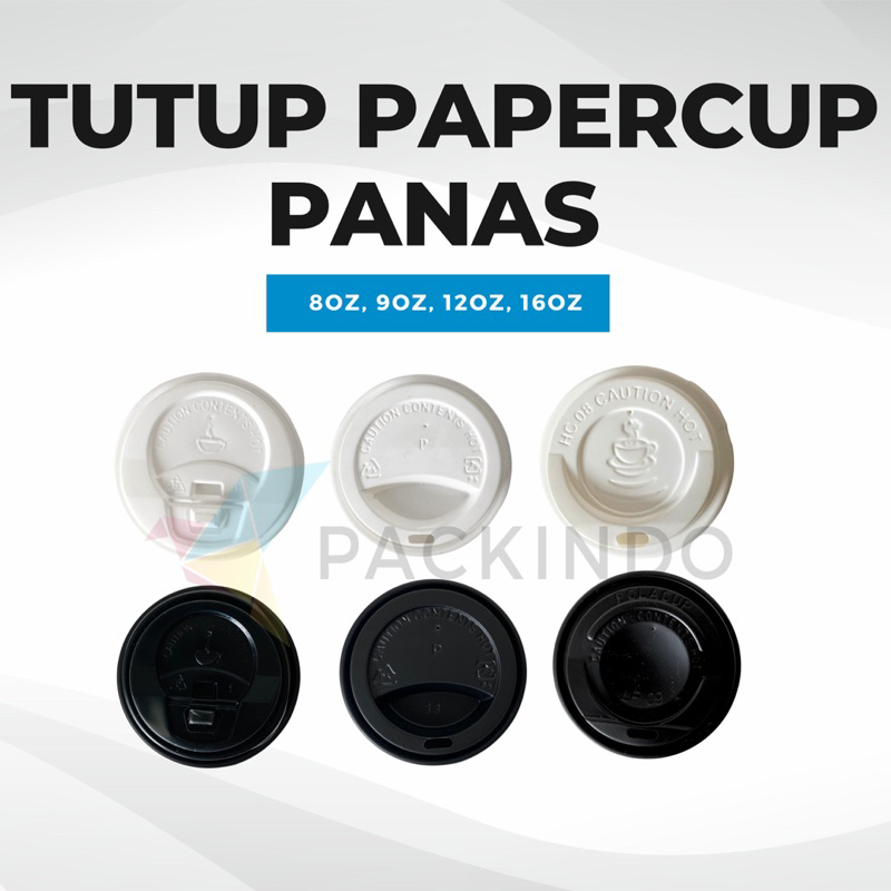 Jual Tutup Paper Cup 8 oz, 9 oz, 12 oz, 16 oz Panas | Shopee Indonesia