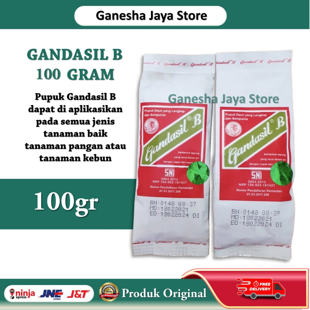 Jual Pupuk Gandasil B 100 Gr 100 Gram Pupuk Penyubur Daun & Buah Pupuk ...