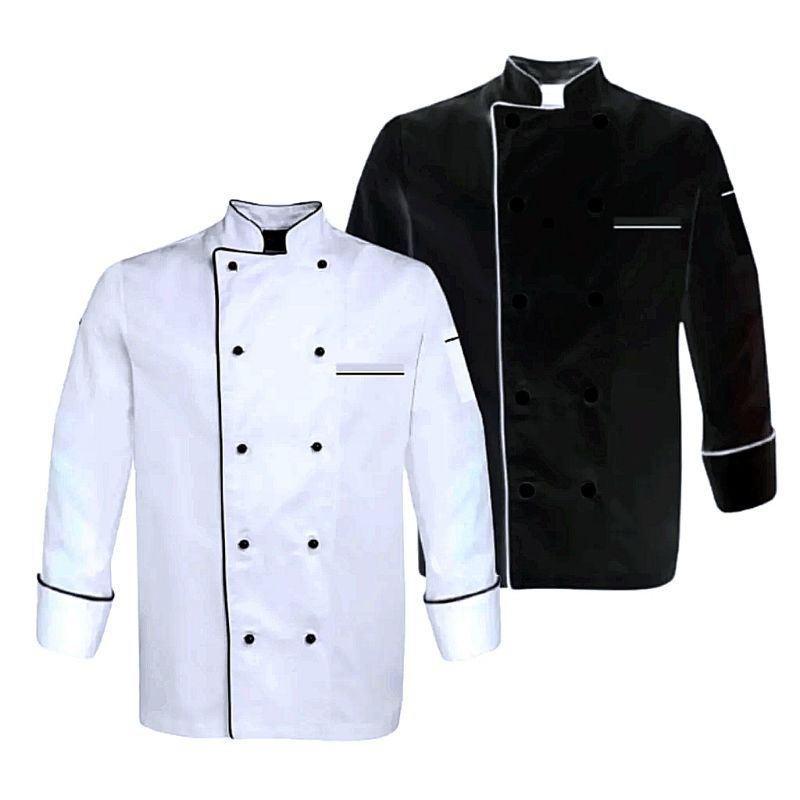Jual Kemeja Kerja Baju Koki Jacket Chef Lengan Panjang Pria Wanita ...