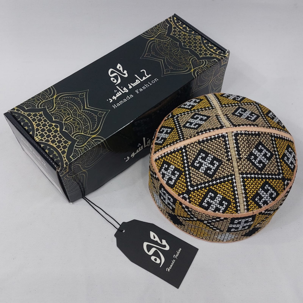 Jual PECI PAKISTAN HAMADA EXCLUSIVE KEMASAN BOX/ Peci Full Bordir ...