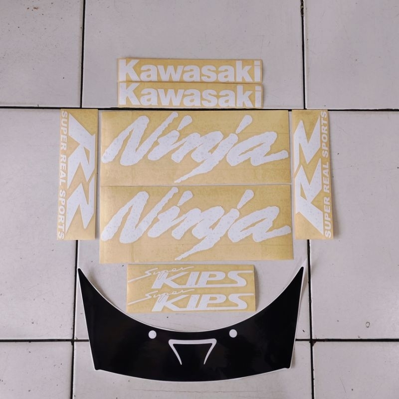 Jual stiker striping ninja rr old warna putih | Shopee Indonesia