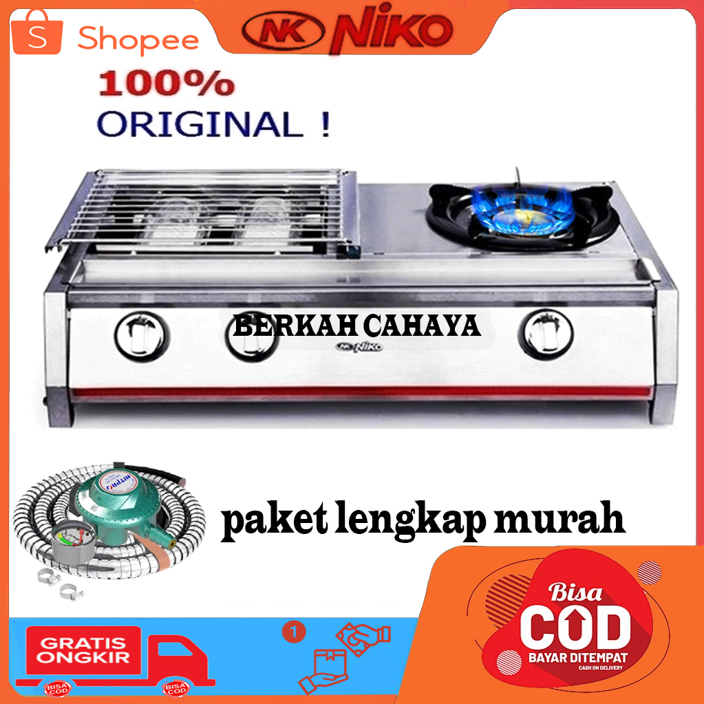 Jual Niko Kompor Gas And Pemanggang 2in1 Nk Grs 21 Grill Stove 2 Burner