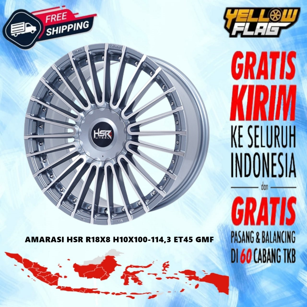 Jual Velg Racing Mobil Ring 18 HSR Amarasi Baut 10 Velg R18 Mobil Biante Nav1 Voxy Shopee