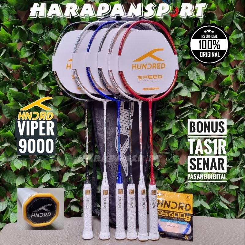 Jual RAKET BADMINTON HUNDRED VIPER 9000 ATTACK ATTK HNDRD ORIGINAL 100% ...