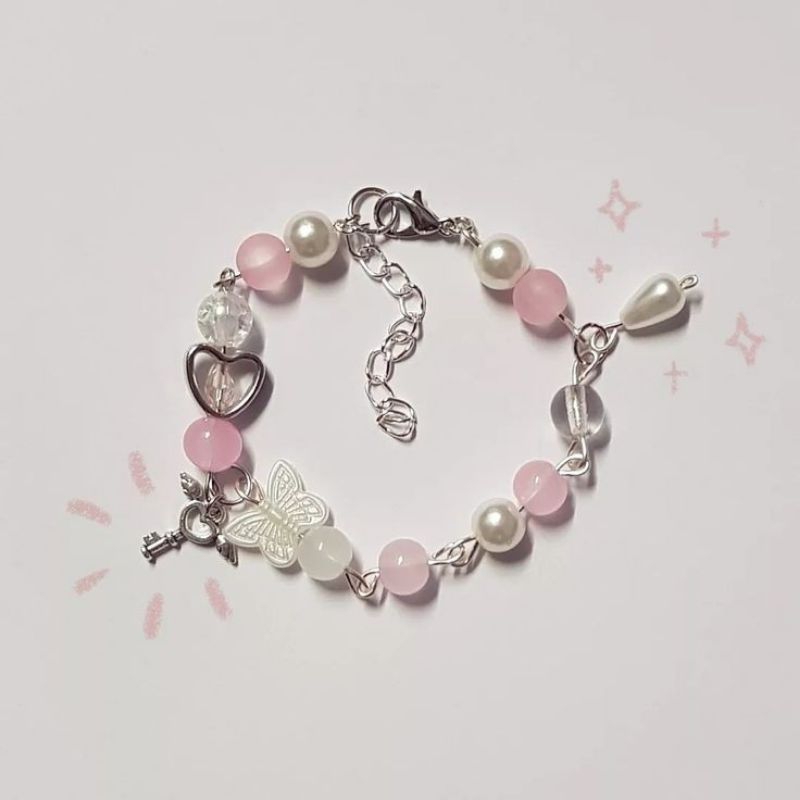 Jual gelang manik rantai bracelet aesthetic custom | Shopee Indonesia