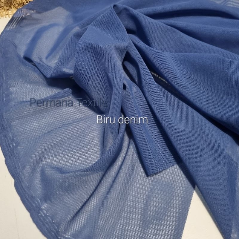 Jual Kain Tile Stretch | Tulle Spandek Korea | Bahan Mesh Polos Halus ...