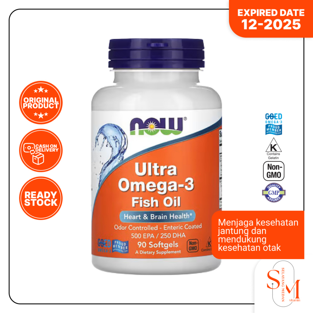 Jual Vitamin Now Ultra Omega 3 500 EPA 250 DHA 90 Softgels | Shopee ...