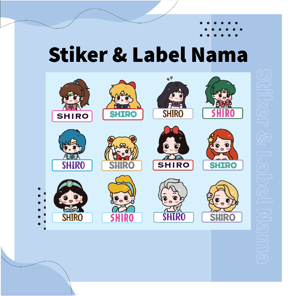 Jual Stiker Anak Custom/Label Nama Karakter | Shopee Indonesia