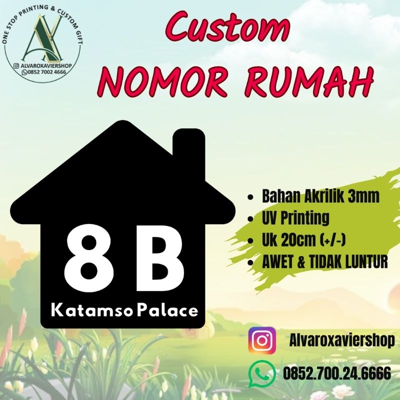 Jual Custom Nomor Rumah Akrilik Plat Nomor Rumah Akrilik Shopee Indonesia