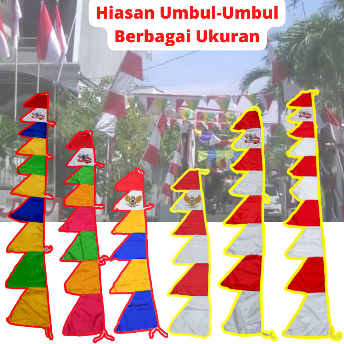 Jual Umbul Umbul Garuda Umbul Umbul 6 Mata Merah Putih Bendera Gergaji Random Polos Shopee 