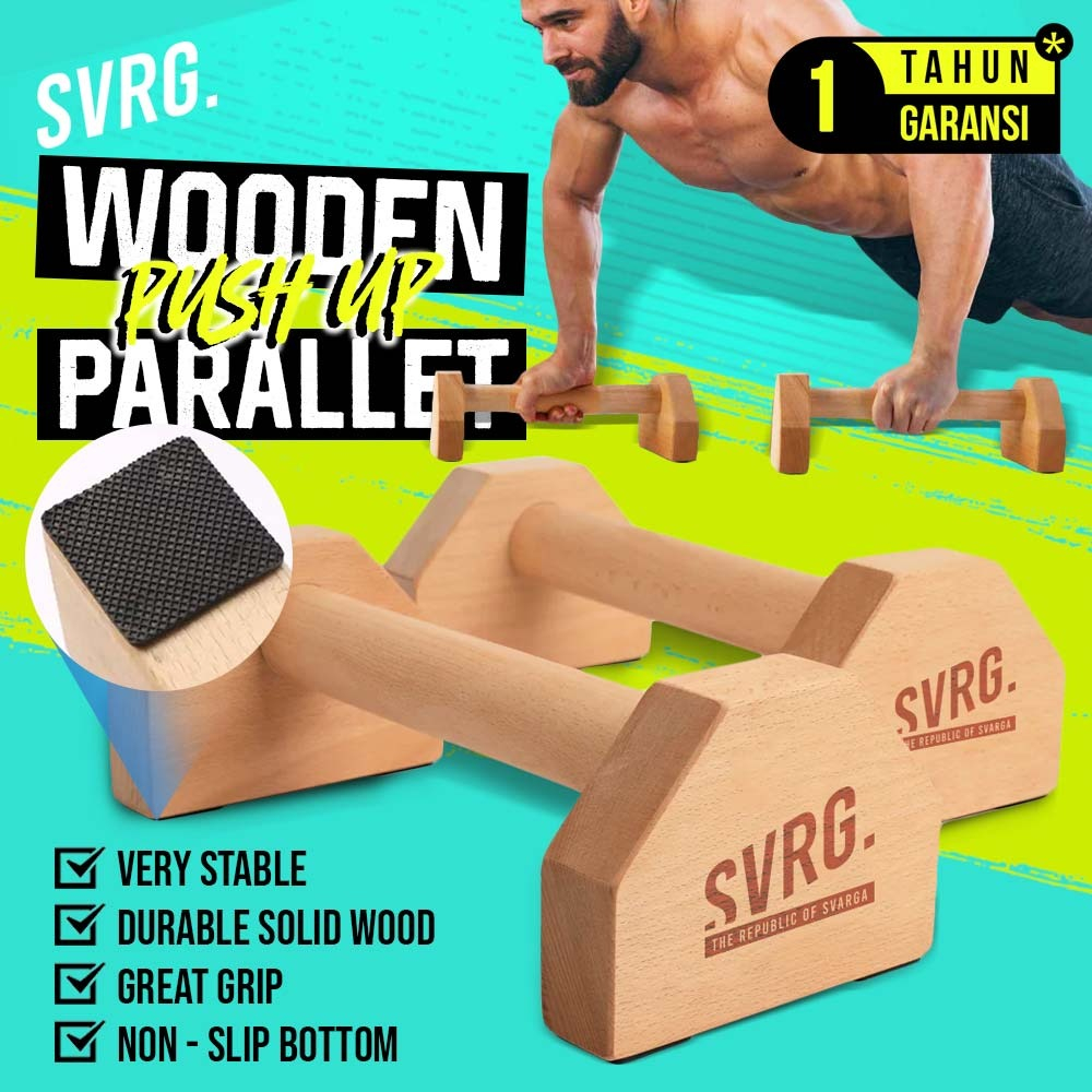 Calisthenics Equipment Promo WOODEN PARALLETTES KAYU CALISTHENICS