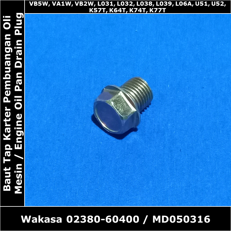 Jual Baut Tap Karter Pembuangan Oli Mesin Mitsubishi Kuda Diesel 4d56