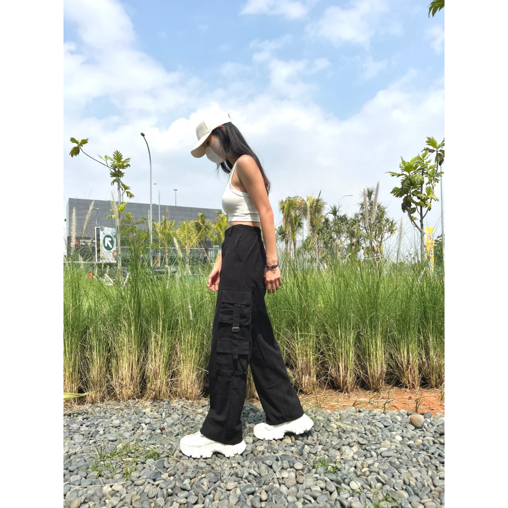 Jual FWR - Cargo Pants Linen Krinkle 2580 | Shopee Indonesia