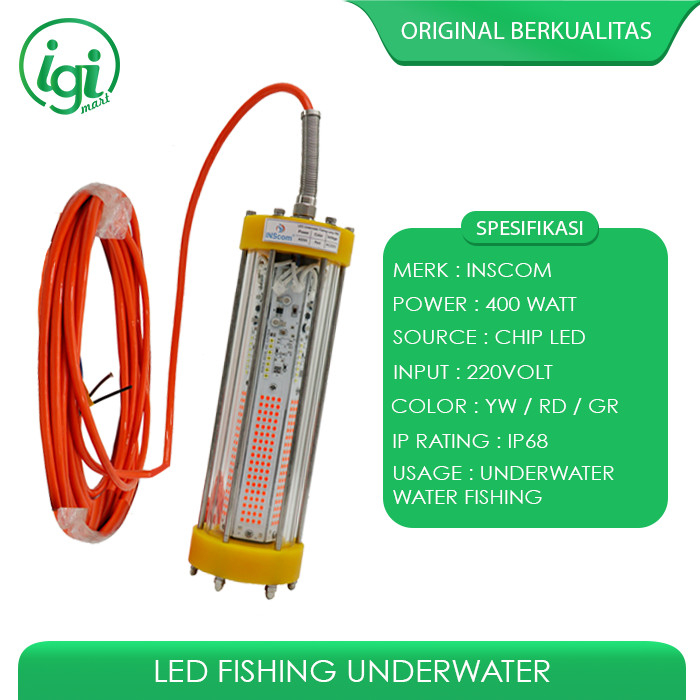 Underwater Dock Lights 20w Dc/ac 12v 126 Led 5m Wire Green