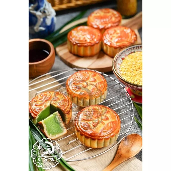 Jual Mooncake CSW Palembang Vegetarian TauYung Pandan/Original/Telur ...