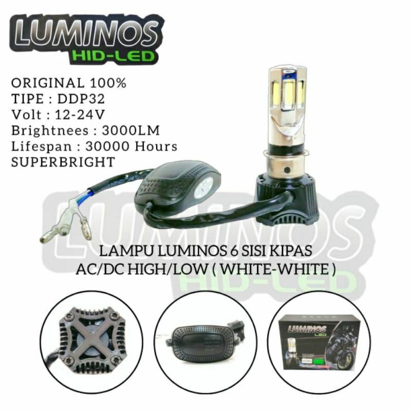 Jual Lampu Led Depan Luminos Original Mata Dan Mata Watt Lampu Depan Led Ac Dc Motor